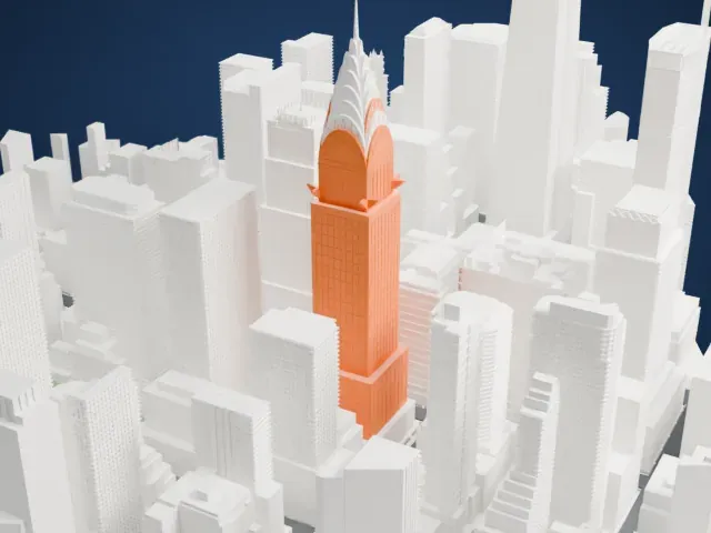Chanin Building model, East view