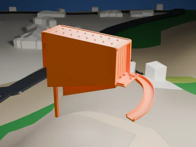 Chapel of the Holy Cross model, East view