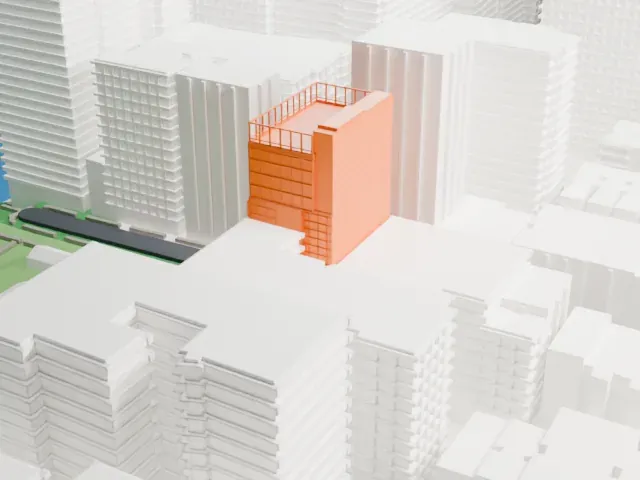Chapin School model, North view