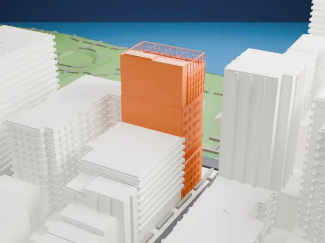 Chapin School model, West view