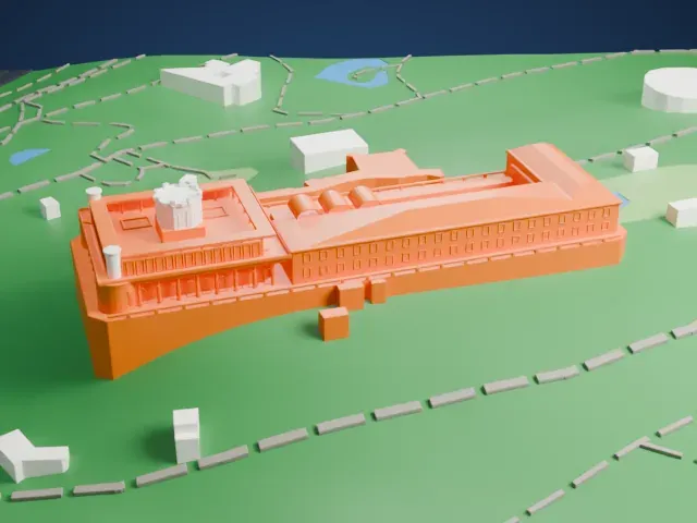 Chapultepec Castle model, North view