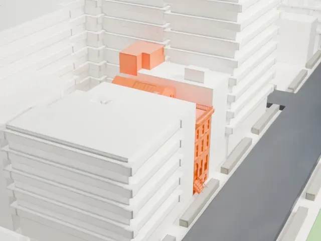 Charlie Parker Residence model, North view