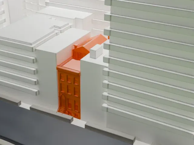 Charlie Parker Residence model, West view
