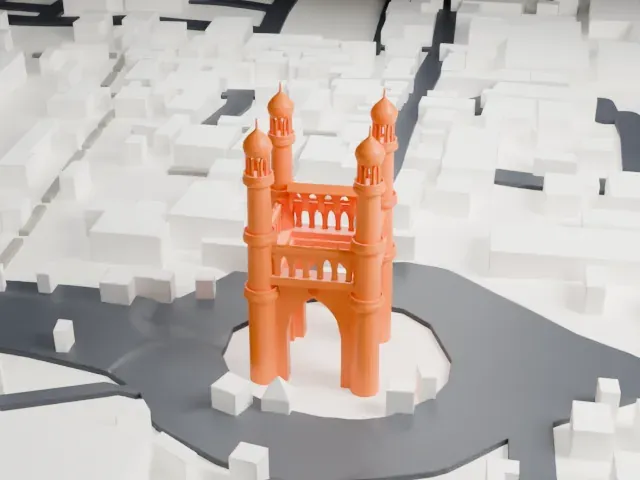 Charminar model, East view