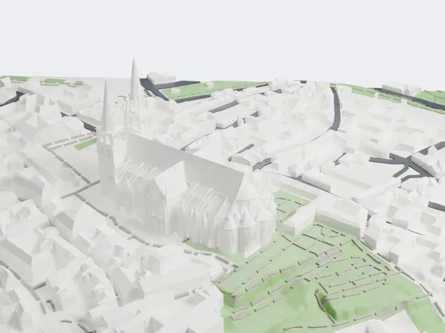 Chartres Cathedral model, East view