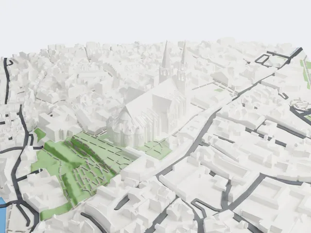 Chartres Cathedral model, North view
