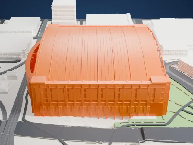 Chase Field model, East view
