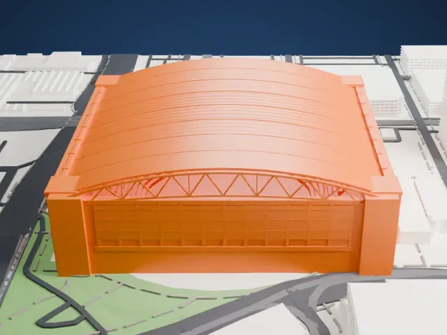 Chase Field model, North view