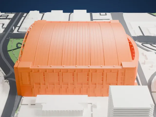 Chase Field model, West view