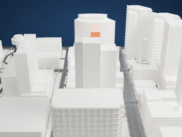 Chase Tower model, North view