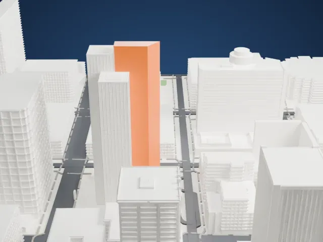 Chase Tower model, West view