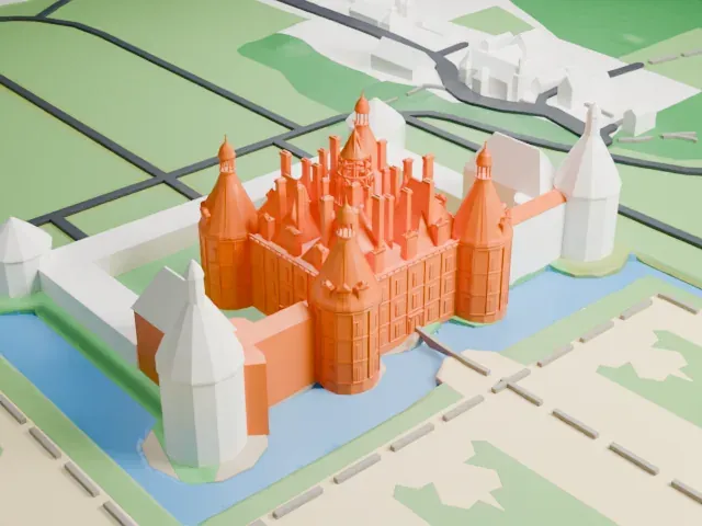 Château de Chambord model, North view