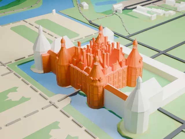 Château de Chambord model, West view