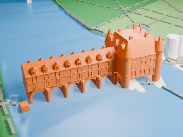 Château de Chenonceau model, East view