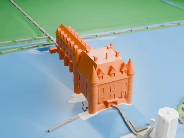 Château de Chenonceau model, North view