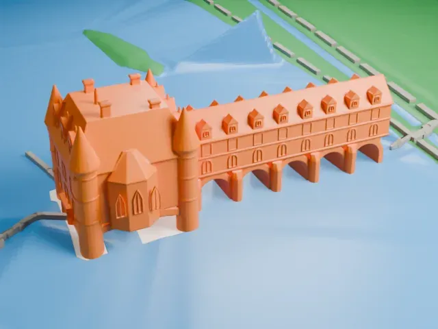 Château de Chenonceau model, West view