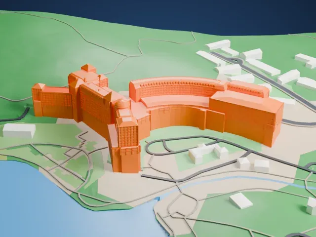 Chateau Lake Louise model, South view