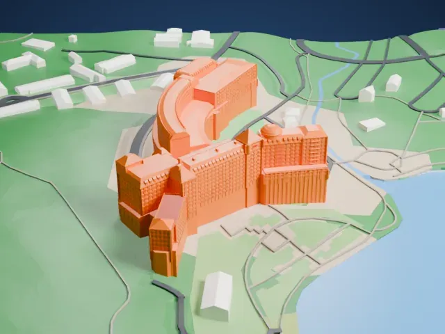 Chateau Lake Louise model, West view