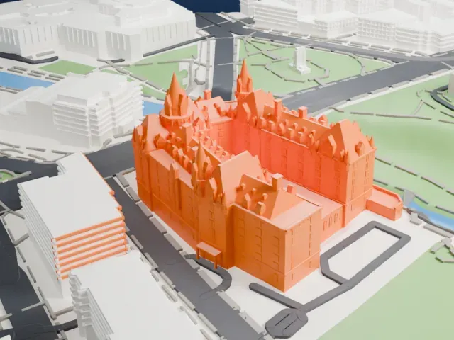 Château Laurier model, North view