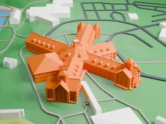 Château Montebello model, East view