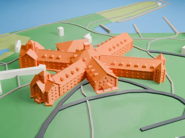 Château Montebello model, North view