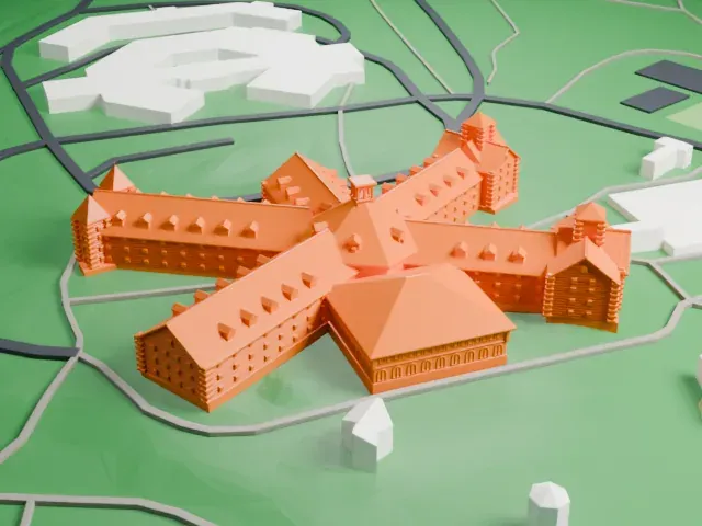 Château Montebello model, South view