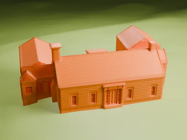 Checkerboard Inn model, South view
