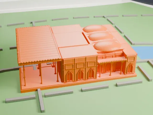 Chehel Sotoun model, North view