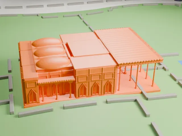 Chehel Sotoun model, South view