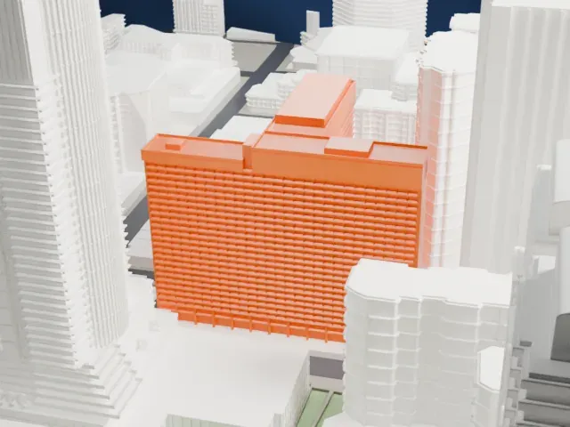 Chelsea Hotel, Toronto model, North view