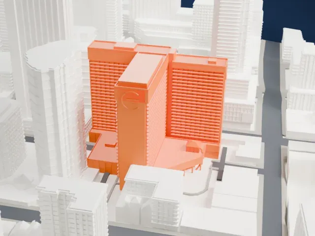 Chelsea Hotel, Toronto model, South view