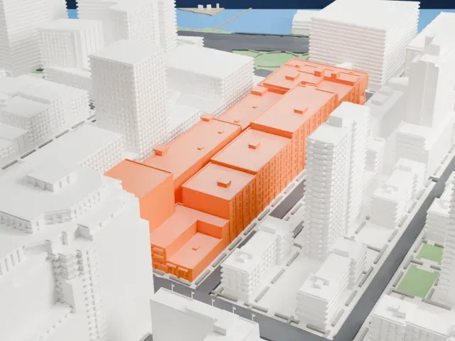 Chelsea Market model, East view