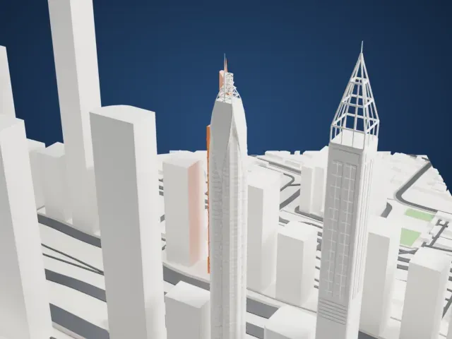Chelsea Tower model, East view