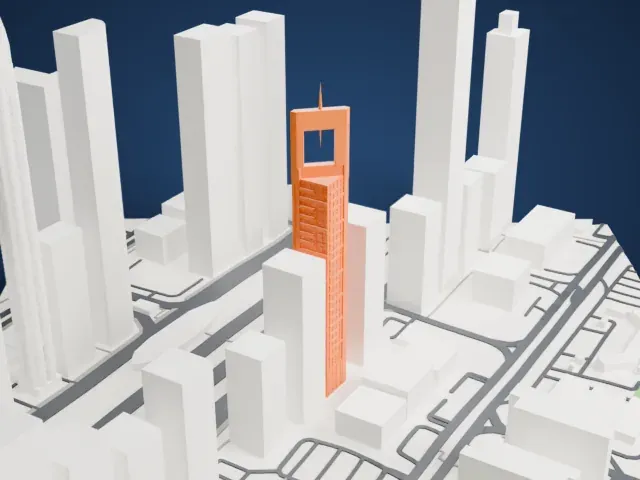 Chelsea Tower model, North view