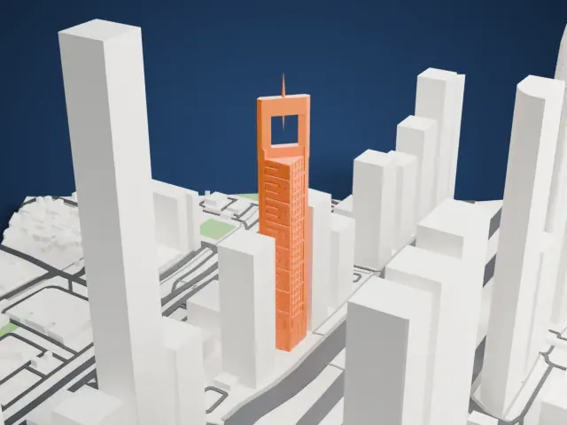 Chelsea Tower model, South view