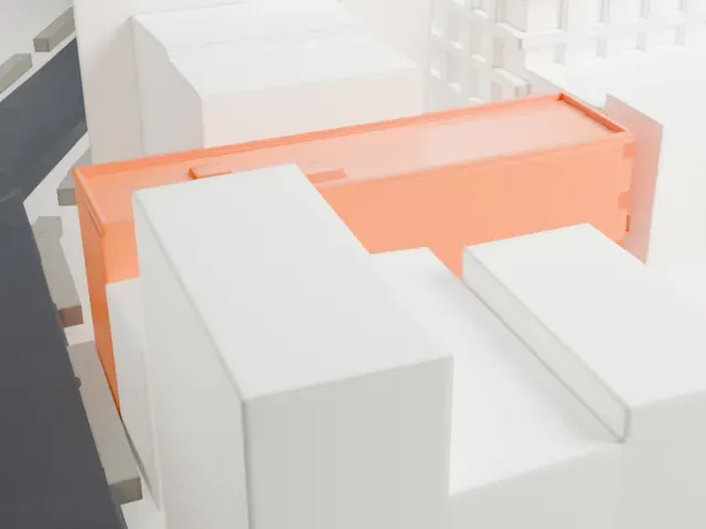 Cherry Lane Theatre model, East view