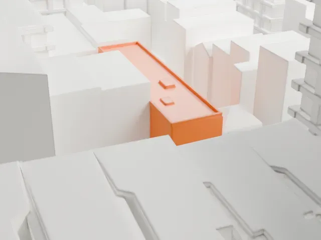 Cherry Lane Theatre model, South view