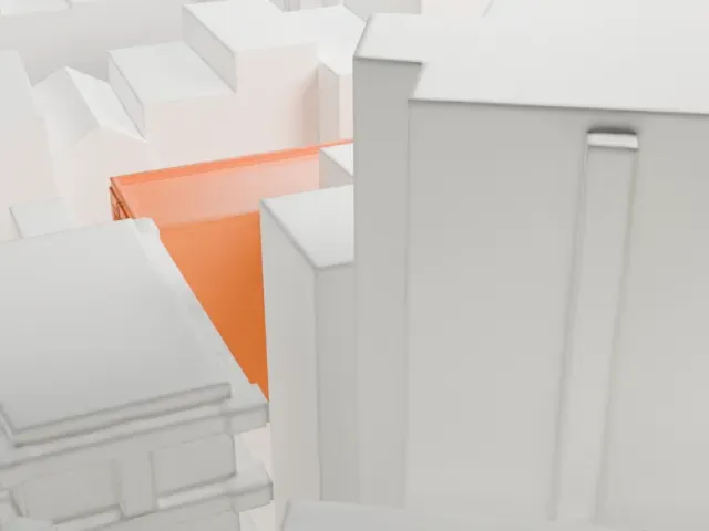 Cherry Lane Theatre model, West view