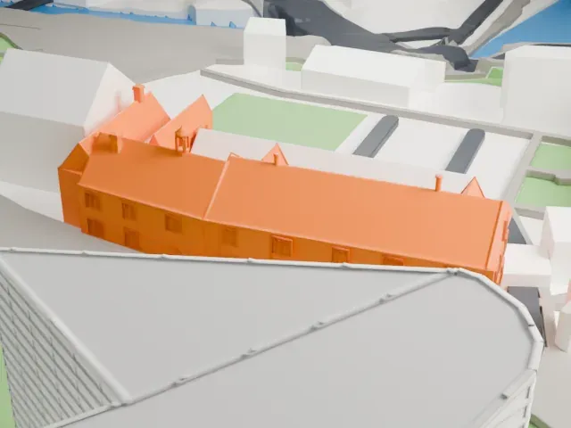 Chetham's Library model, East view