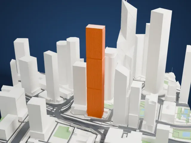 Cheung Kong Center model, North view