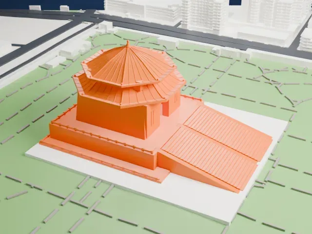 Chiang Kai-shek Memorial Hall model, North view
