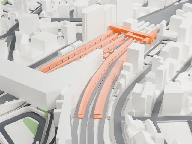 Chiba Station model, East view