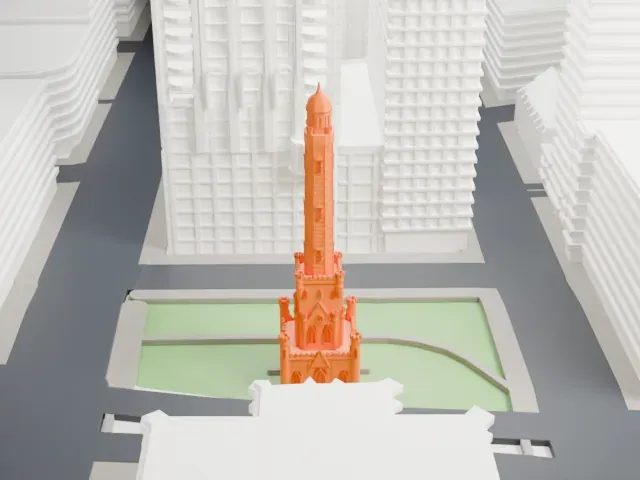 Chicago Water Tower model, East view