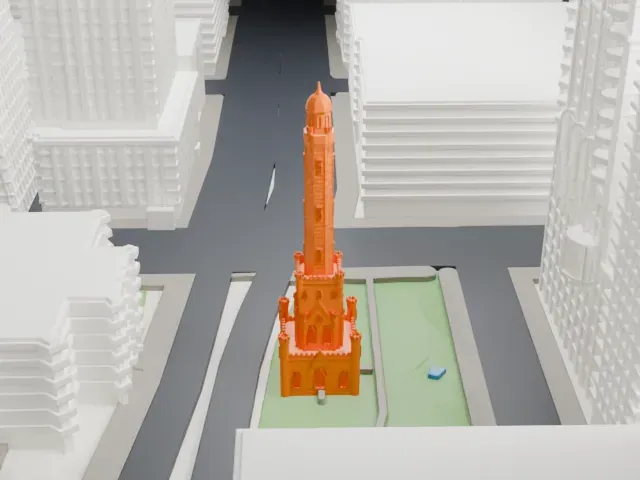 Chicago Water Tower model, North view
