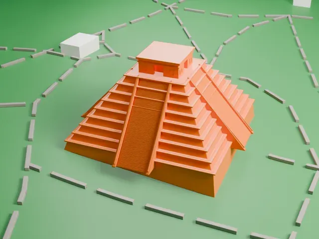 Chichen Itza model, East view