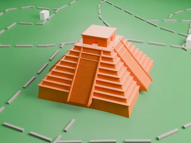Chichen Itza model, North view