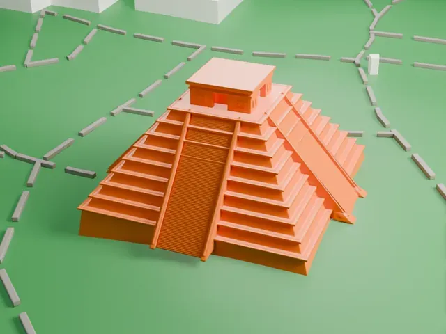 Chichen Itza model, West view