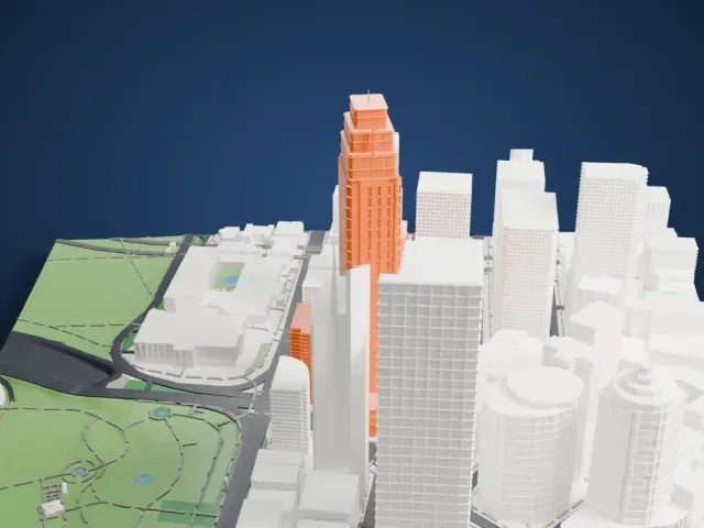 Chifley Tower model, North view
