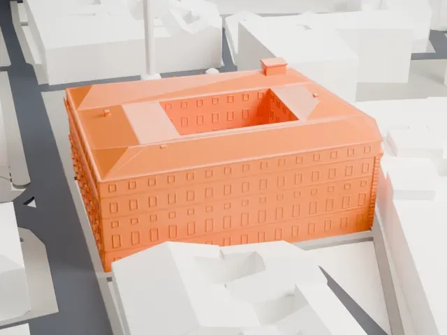 Chigi Palace model, North view