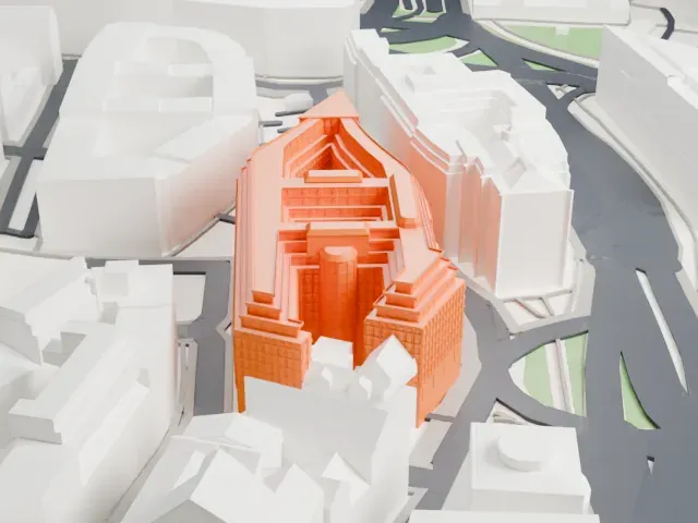 Chilehaus model, West view